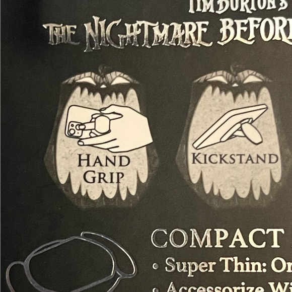 SpinPop~Slim Grip~The Nightmare Before Christmas~Phone Grip~Jack and Sally~NEW - Picture 5 of 7